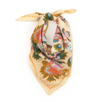 Ingrid Cotton Bandana – Cream & Teal