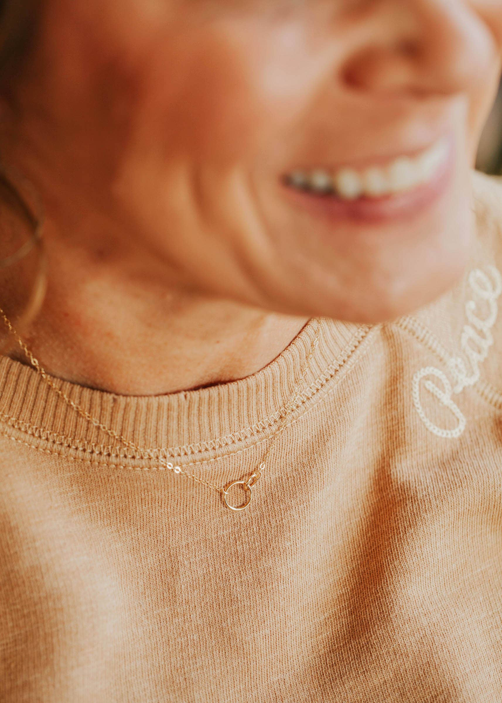 Tiny Links Necklace | 14kt Gold Fill + Sterling Silver