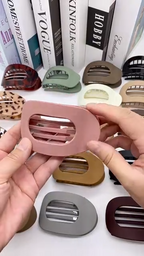 Matte Oval Claw Clip - Tortoise